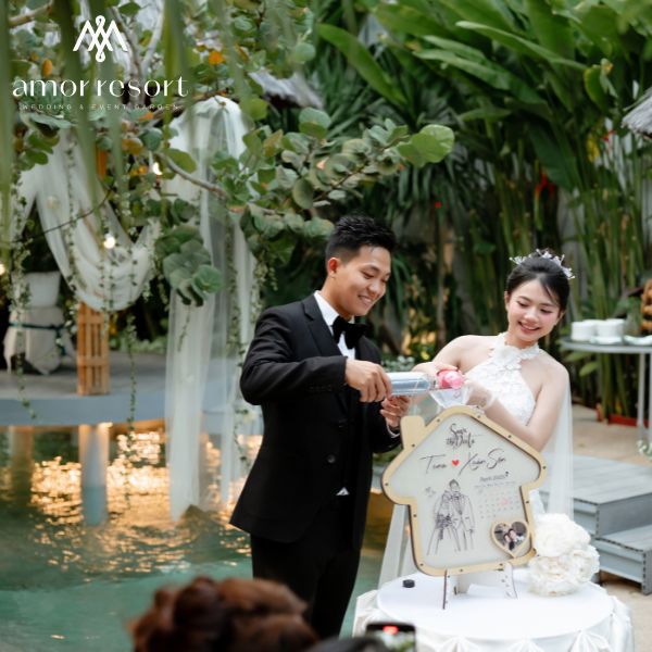 Không gian tổ chức tiệc cưới đa dạng phong cách tại Amor Resort