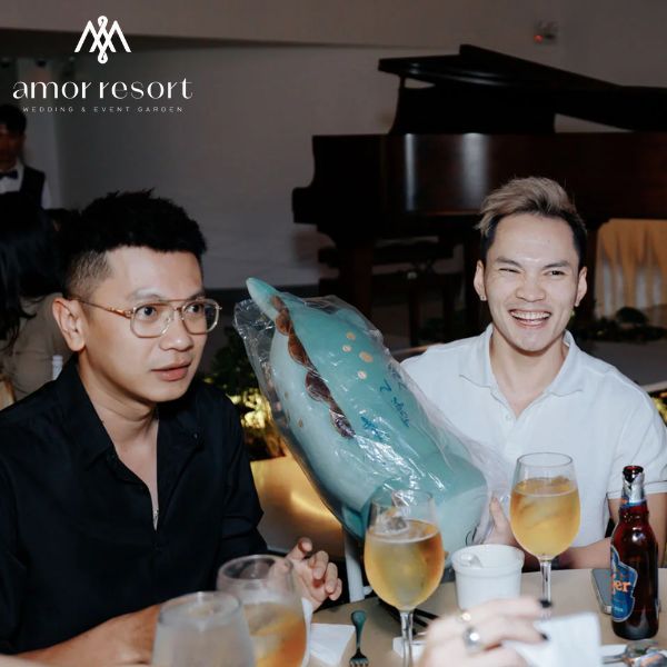 Sảnh gala dinner sang trọng tại Amor Resort với không gian linh hoạt và thiết kế phù hợp nhiều concept
